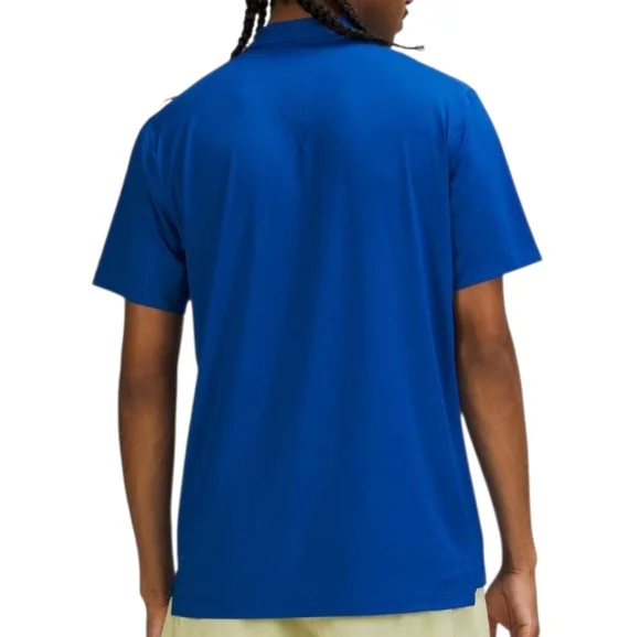 Men's Lululemon Snap Front Performance Short Sleeve Polo - Symphony Blue - Picture 2 of 9